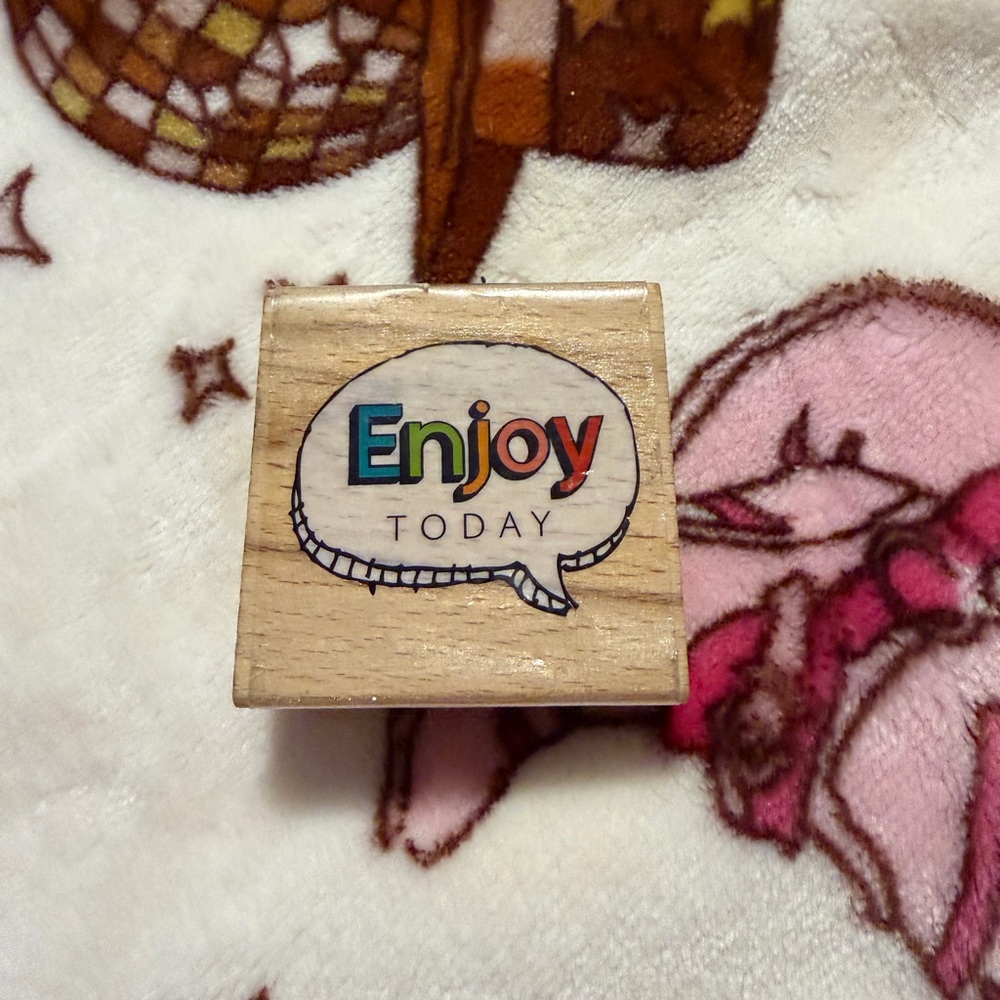 Colorful 'Enjoy Today' Home Design Stamp